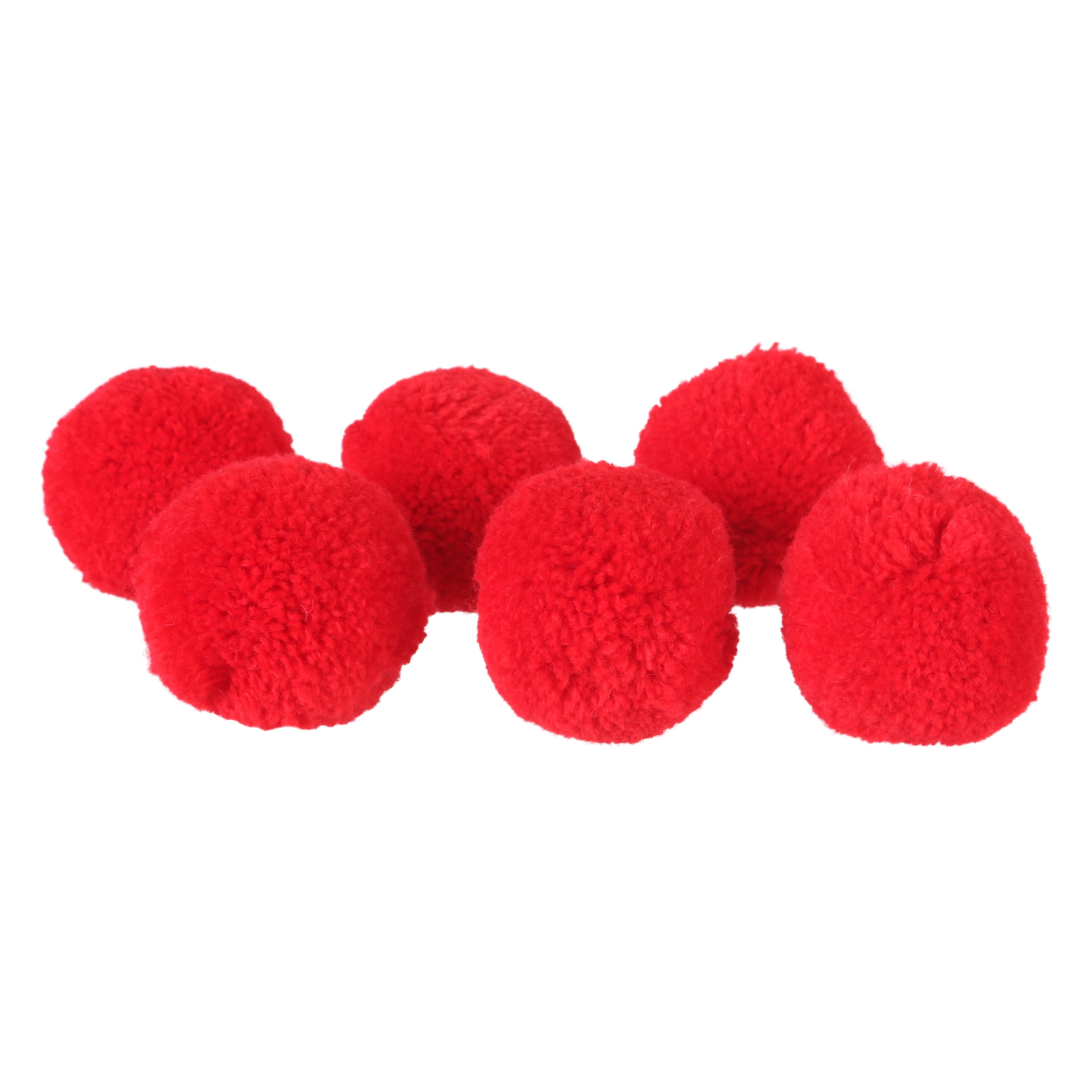 Acrylic Pom Poms, solid Color, 1.0-inch (25mm), 100-pc, Dark Red