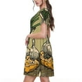 thumbnail image 2 of Honeii Vintage Garlic Bread Illustration Print Women’s Short Sleeve Dress, Comfortable Casual Dress, Soft Polyester Spandex Blend, Stylish Everyday Wear for Summer, Perfect for Travel and Vacation, 2 of 6