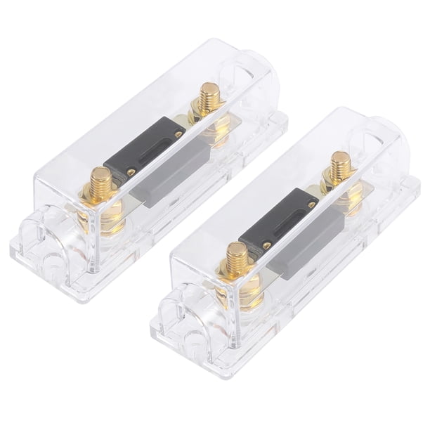 2 Piezas Transparente 100Amp ANL Fusible con Soporte En Línea para Coche Audio