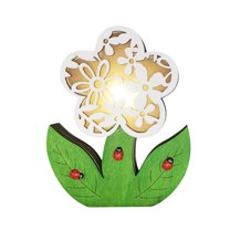 Easter Savings! BVXEEP Easter Lights, 2025 New Easter Decoration for Home Wooden Easter Flower LED Light Easter Easter Flower Ornament Decor Easter Decor Lamp