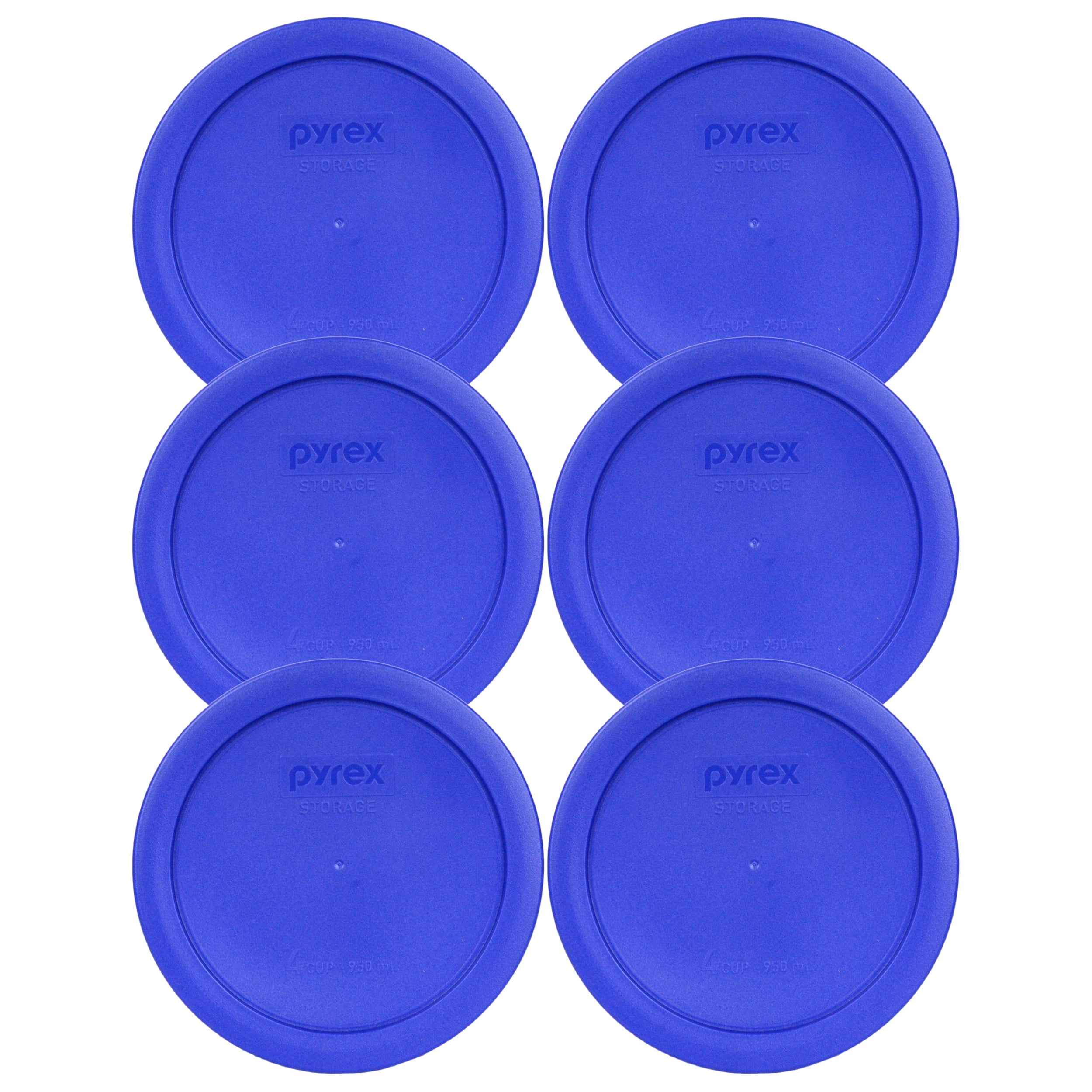 Pyrex Replacement Lid 7201PC Cobalt Blue Round Plastic Cover (6Pack