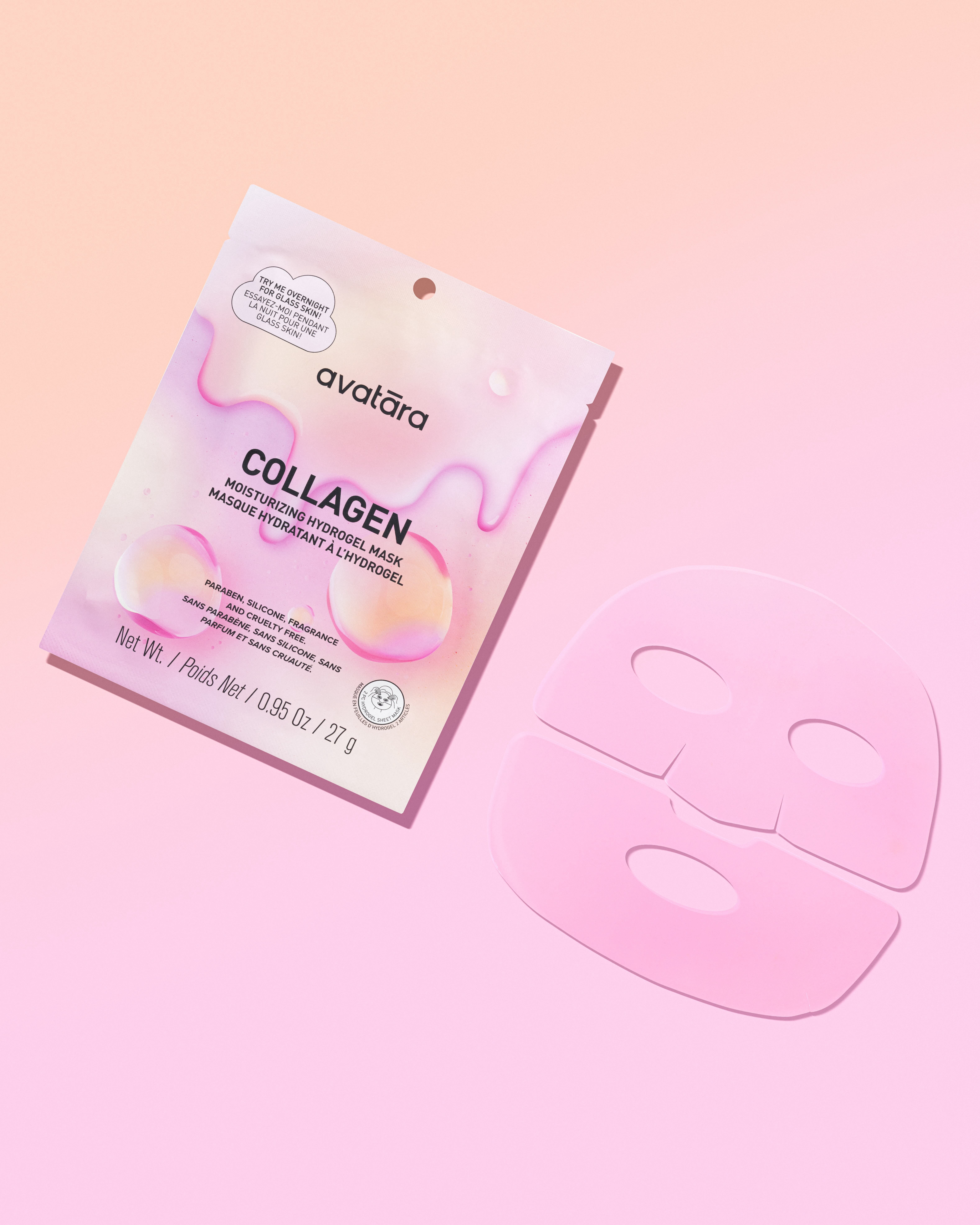 Avatara Vegan Collagen Moisturizing Hydrogel Face Mask for All Skin Types, 1 Sheet Mask