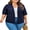 Navy Blue, variant on DOKOTOO Plus Size Cardigan for Women Summer Half Sleeve Cutout Cover Ups Open Front Cardigans Black L US12-14