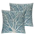 thumbnail image 2 of Nawypu  Coral Couch Pillow Cover 2pcs Sea Marine Decor Square Cushion Case Sofa Home Decorations Blue PL1054TR, 2 of 6