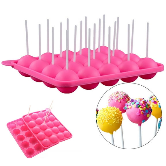 tooloflife Silicone Cake Pop Moulds Candy Cake Pop Trays Non Stick Baking Pan for Microwaves Ovens