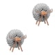 thumbnail image 2 of Paquete de 12 posavasos resistentes al calor Inteprter forma de animal Negro Blanco Gris, 2 of 6