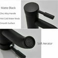 thumbnail image 5 of Grifo de baño con agua fría y caliente disponible, grifo de lavabo negro, superficie de cobre duradera, grifo de lavado a mano extraíble Conveniente para limpiar o reemplazar., 5 of 5