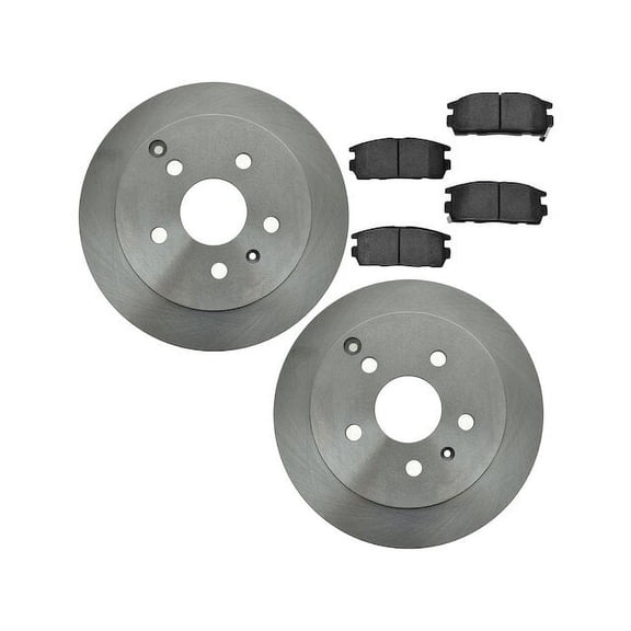 Rear Brake Pad and Rotor Kit - Compatible with 2010 - 2017 Chevy Equinox 2011 2012 2013 2014 2015 2016