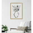 thumbnail image 6 of DesignOvation Sylvie BB Line Drawn Flower Vase Hexagon Framed Canvas Wall Art by Border Bloom, 18x24 Bright Gold, Minimalist Flower Home Décor, 6 of 7