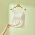 thumbnail image 2 of Lenpel Women's Plus Size Tank Tops Seamless Scoop Neck Slim Camisole Tops with Built in Bra Padded Sleeveless Shirts, 2 of 7