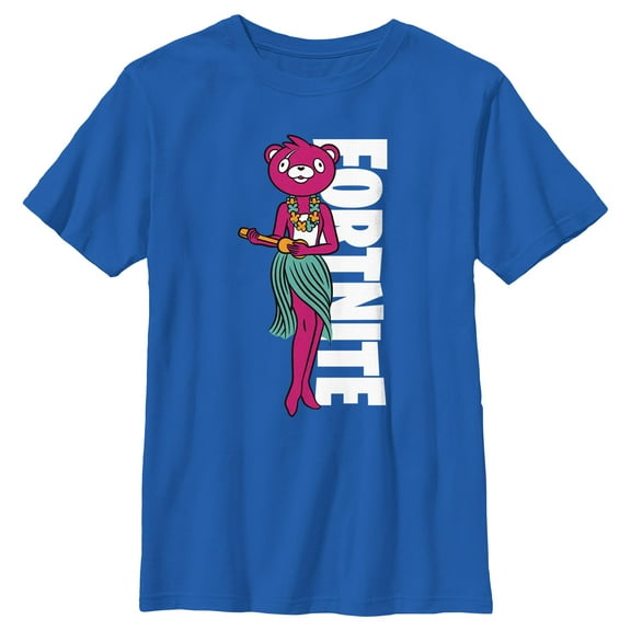 Boy's Fortnite Cuddle Team Leader Hula Dance  Graphic Tee Royal Blue X Large