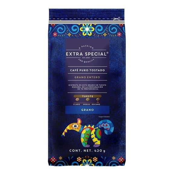 Café puro tostado Extra Special grano entero tueste oscuro 420 g