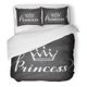 thumbnail image 1 of Juego de Ropa de Cama ABPHQTO 3 Piezas Letras Abstractas a Mano Corona de Princesa Funda Nórdica Twin, 1 of 1