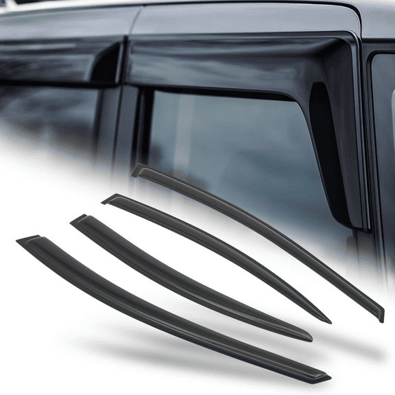 M-AUTO 4Pcs Tape-On Window Visor Sun Guard Vent Wind Rain Deflector for 1998 1999 2000 2001 2002 2003 2004 Dodge Intrepid