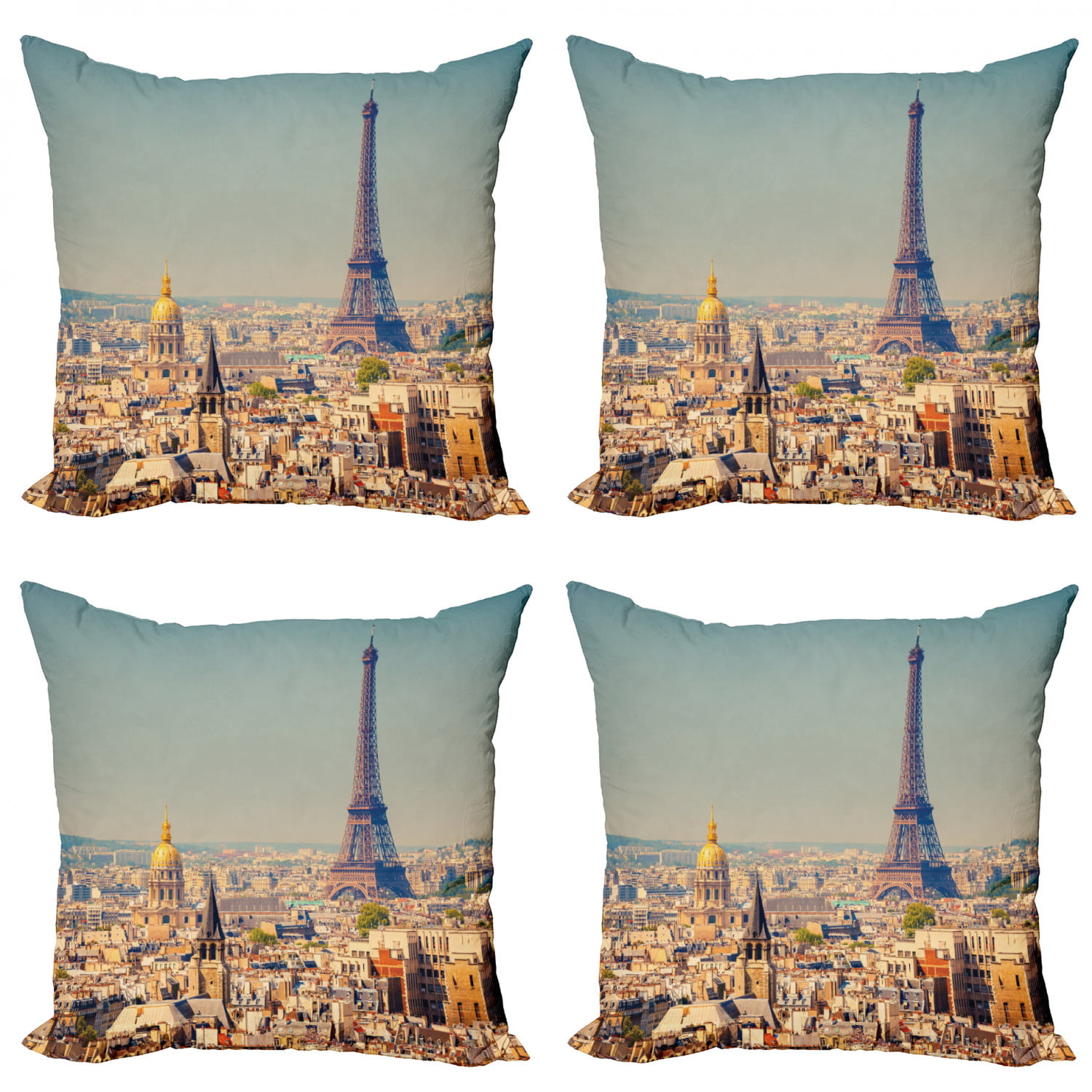 18x18 Paris France Girl in The City Throw Pillow Multicolor