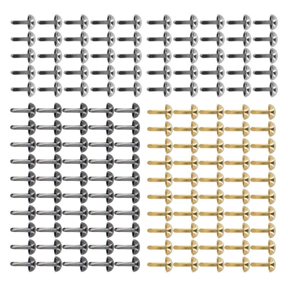 150Pcs Round Nail Tacks 12mm Metal Electroplated Color Widely Dome Nail Tacks for Bag Clothes DIY,Round Head Nails,Round Head Tacks