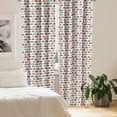 thumbnail image 3 of Ambesonne Cars Window Curtains, Cartoon Vehicle Pattern Spots, Each 28" W x 84" L, Scarlet Teal Tan, 3 of 5