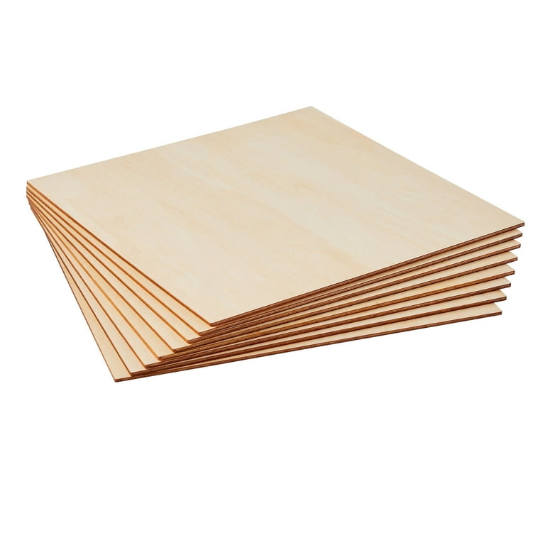 10 Pieces Thin Plywood Board, Unfinished Wood, Basswood Boards