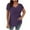 💙Purple💙, variant on Fartey Women's Plus Size Summer Tops = Ribbed Knit Short Sleeve Shirts Dressy Casual V Neck Tunic Tops Slim Fit Going Out Blouses Light Blue XL