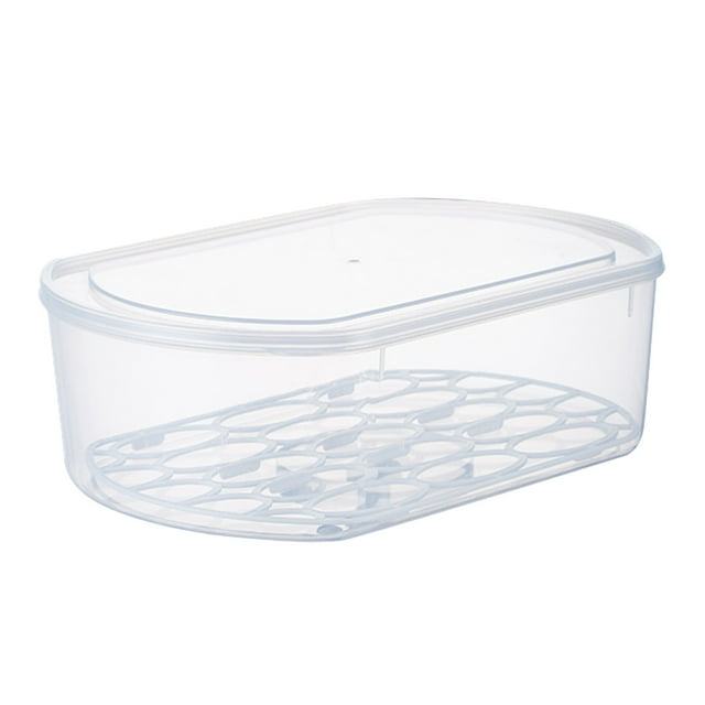 Piwvid Boîte de Conservation de Cuisine Grande Moyenne et Petite Rectangulaire Réfrigérateur Boîte de Rangement Réfrigérée avec Couvercles Légumes Fruits de Mer Classification Boîte de Rangement