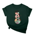 thumbnail image 3 of Jinhomg Womens Funny Christmas Shirts 2025 Novelty Snowman Graphic Xmas Tops Fall Winter Comfy Short Sleeve Round Neck Holiday Tees Prime Green S, 3 of 6