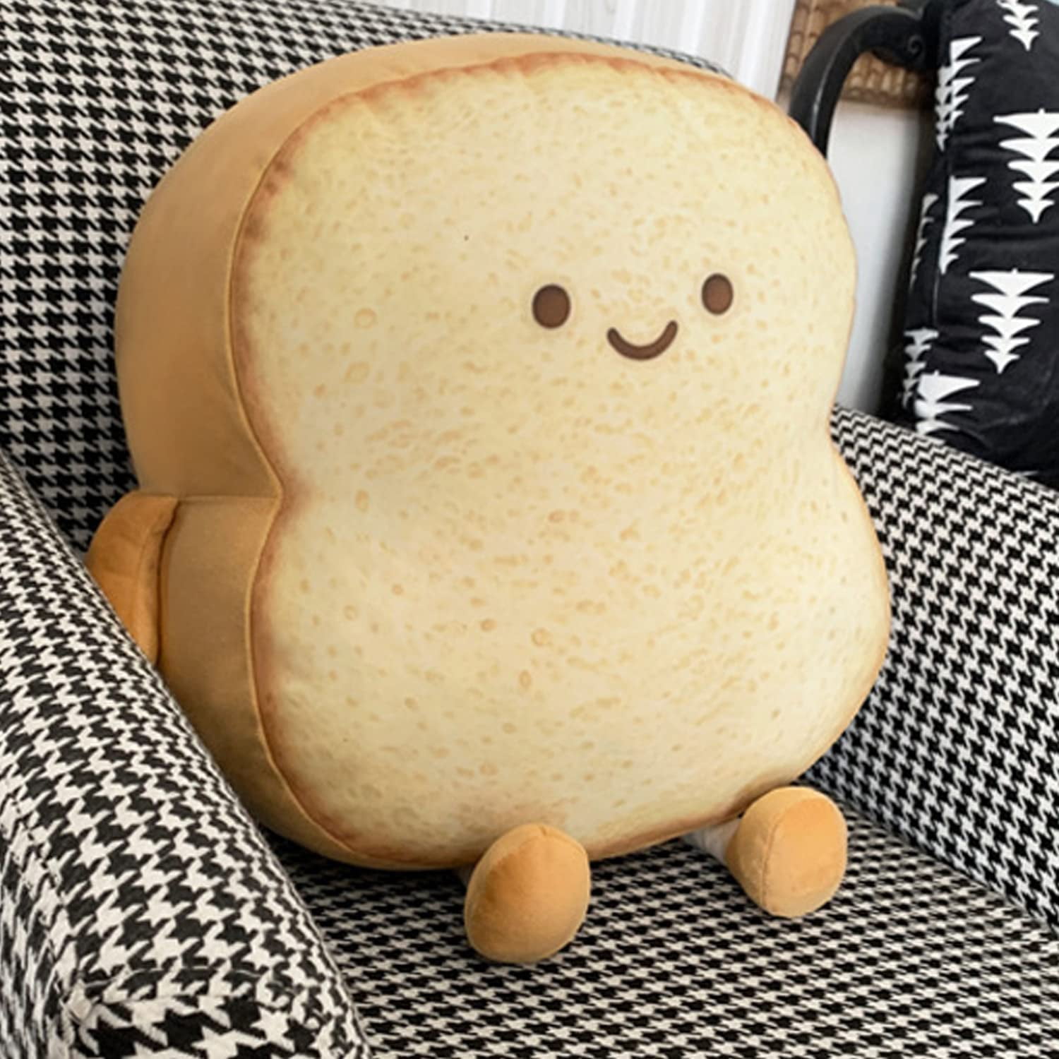 Mewaii 3D Simulation Bread Plush Pillow, Soft Butter Toast Bread Kids Body  Pillow Lumbar Baguette Back Cushion, Bread Food Shape Pillow Stuffed Toys