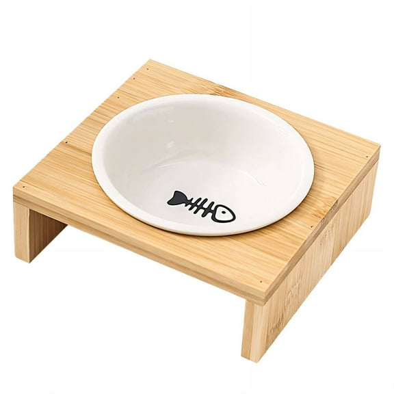 BESTSKY Cat Food Bowl,Non-Slip Base Cat Bowls,Ceramic Material Elevated Dog Bowls