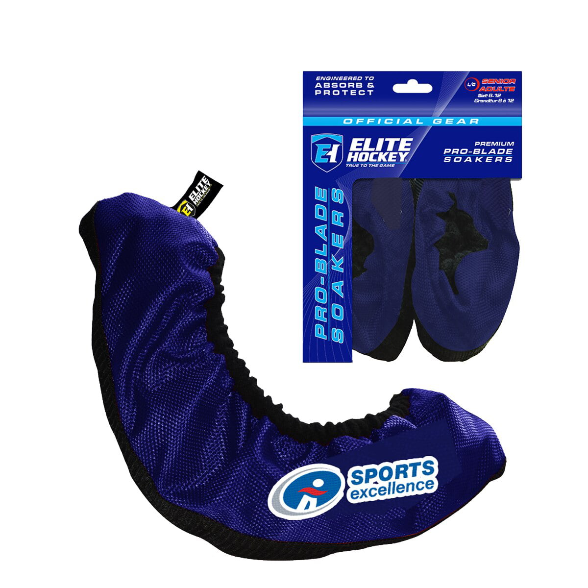A&R Ice Hockey Blade Jacket Cover Terry Cloth Soaker Guard Durable Black Medium 