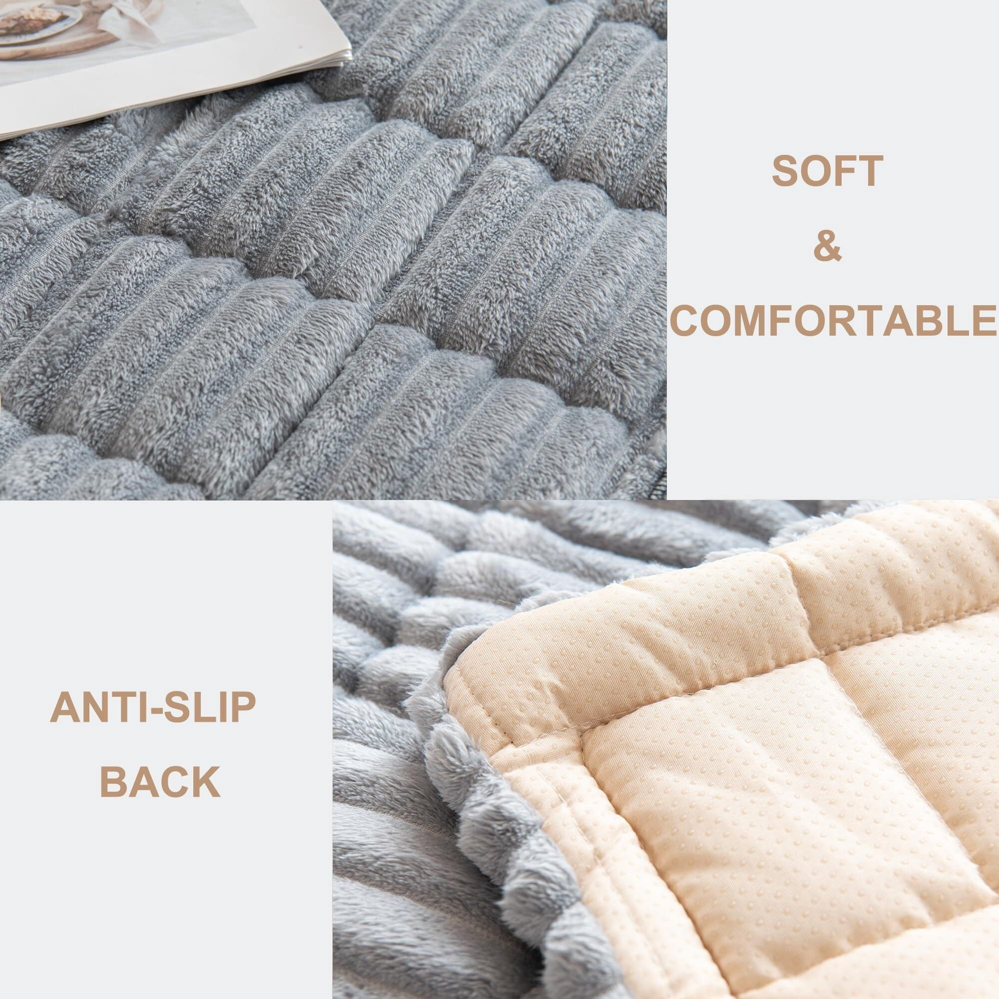Pet Couch Cover, Couch Covers for Dogs, Washable Dog Sofa Covers Couch Protector, Fuzzy Non Slip Couch Slipcover Pet Friendly