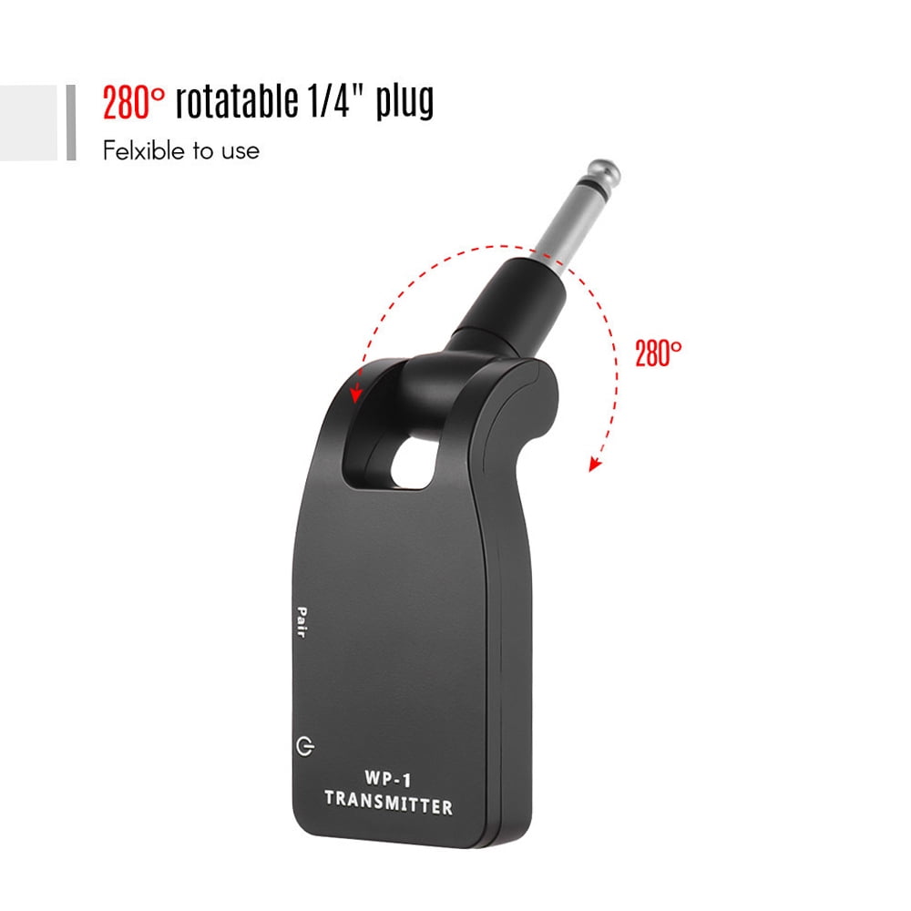 Tomshoo Wireless Guitar System with Built,in Rechargeable Battery for Electric Guitar Bass