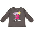 thumbnail image 3 of Inktastic 2nd Birthday 2 Year Old Girls Rainbow Star Girls Long Sleeve Toddler T-Shirt, 3 of 5