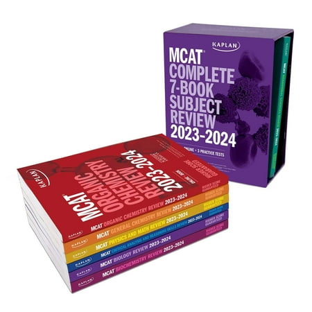 Kaplan Test Prep: MCAT Complete 7-Book Subject Review 2023-2024, Set Includes Books, Online Prep, 3 Practice Tests (Paperback)