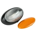 thumbnail image 1 of Lumitronics RV 12V LED Oval Porch Utility Light with On/Off Switch - Clear & Amber Lenses - For Motorhomes, Campers, Trailers, 5th Wheels (Black), 1 of 4