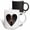 Multicolor, variant on 3drose, Image of Metallic Copper Heart, 11oz Two-tone Black Mug