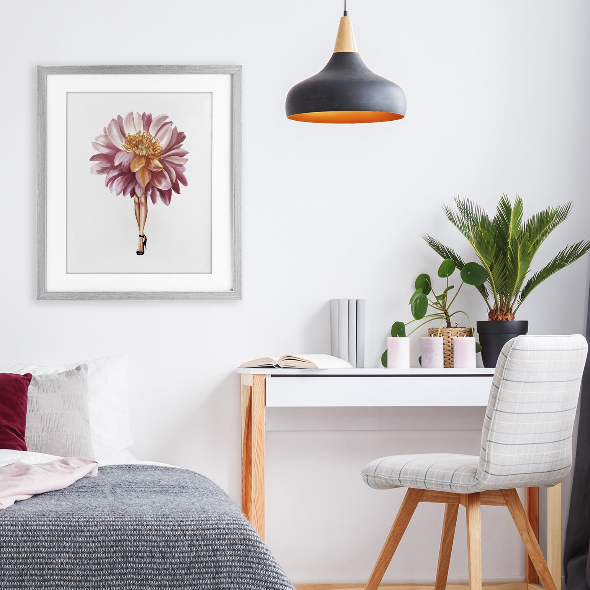 Stupell Industries Glam Floral Walkway Gray Framed Print Under Glass, design by Svetlana Aleynikova