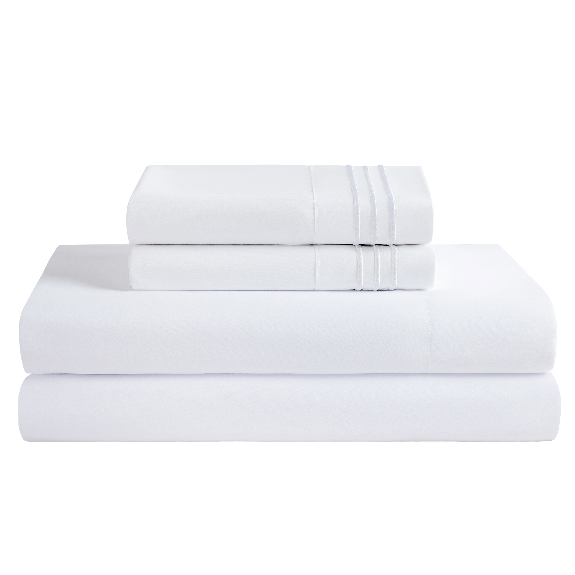 Sonoro Kate 1800 Series Microfiber Sheet Set, Queen, White photo 8