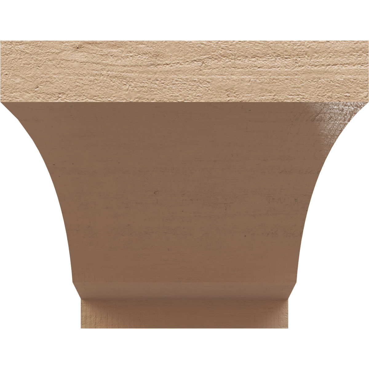 5"W x 10"D x 5"H Wide Moab Rough Cedar Woodgrain TimberThane Corbel, Primed Tan
