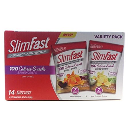 UPC 008346803002 product image for SlimFast 100 Calorie Snacks, Baked Chips Variety Pack, 1 Oz, 14 Ct | upcitemdb.com