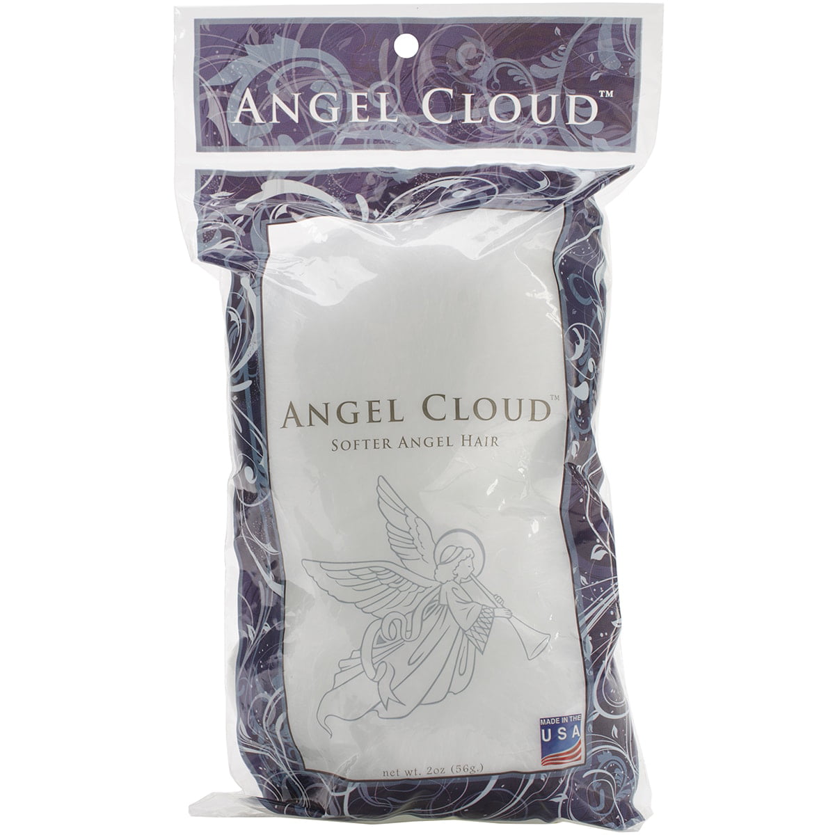Angel Cloud White Irridescent Angel Hair, 2 oz, White 