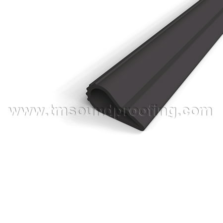Self Adhesive Weatherstrip, .375'' Wide Silicone Teardrop (20' Roll, Black)