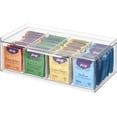 thumbnail image 1 of iDesign Crisp BPA-Free Plastic Stackable Tea Packet Storage Organizer Drawer with Lid for Kitchen Cabinets and Countertops - 12.50" x 6.50" x 4.50", Clear, 1 of 7