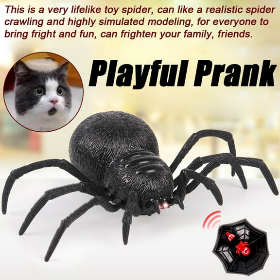 Remote Control Spider Scary Wolf Spider Robot Realistic Novelty Prank Toys Gifts