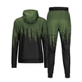 thumbnail image 4 of Fangasis Mens Sweatshirts+Pant Outfits Two Pieces Tracksuit Set Hooded Jogger Sets Men Lounge Loungewear Casual Winter Hoodies Sweatsuit Style D 3XL, 4 of 5