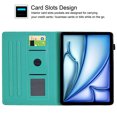 thumbnail image 2 of GSFY Case for 2024 iPad Air 11 Inch 6th Gen (M2), Smart PU Leather Wallet Stand Protective Cover Auto Sleep Wake for iPad Air 11 6th/ iPad Air 10.9 4th &5th/ iPad Pro 11 (2018-2022), Peacock Green, 2 of 7