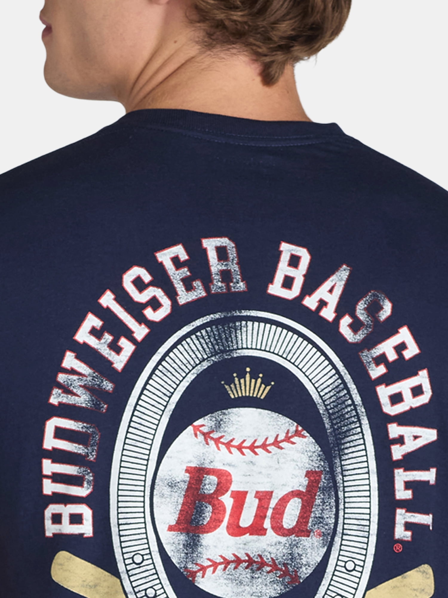 Budweiser Men's & Big Men's Baseball Team Vintage Style Budweiser Men's & Big Men's Baseball Team Vintage Style