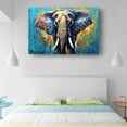 thumbnail image 2 of Elephant Canvas Wall Artwork for Bedroom Poster Prints Painting Hanging Giclee Artwork Contemporary Home Decor Kitchen Canvas Pictures, 2 of 6