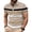 Khaki, variant on LPZOOGU Men's Striped & Logo Print Short Sleeve Polo Shirt Buttoned Collar Breathable Moisture Wicking Golf Jersey Tops