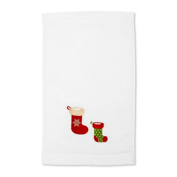 Christmas Stocking Embroidery Hand Towel