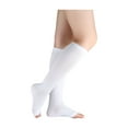 thumbnail image 3 of INSPIRE CHIC Unisex Breathable Toeless Compression Knee High Socks White, 3 of 5