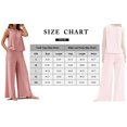 thumbnail image 6 of MOSHU Two Piece Lounge Sets for Women Loose Fit Tank Tops and Wide Leg Pants with Pockets Solid Summer Sets, 6 of 9